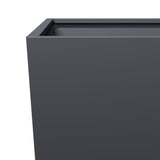 Garden Planters 2 pcs Anthracite 35x35x75 cm Steel