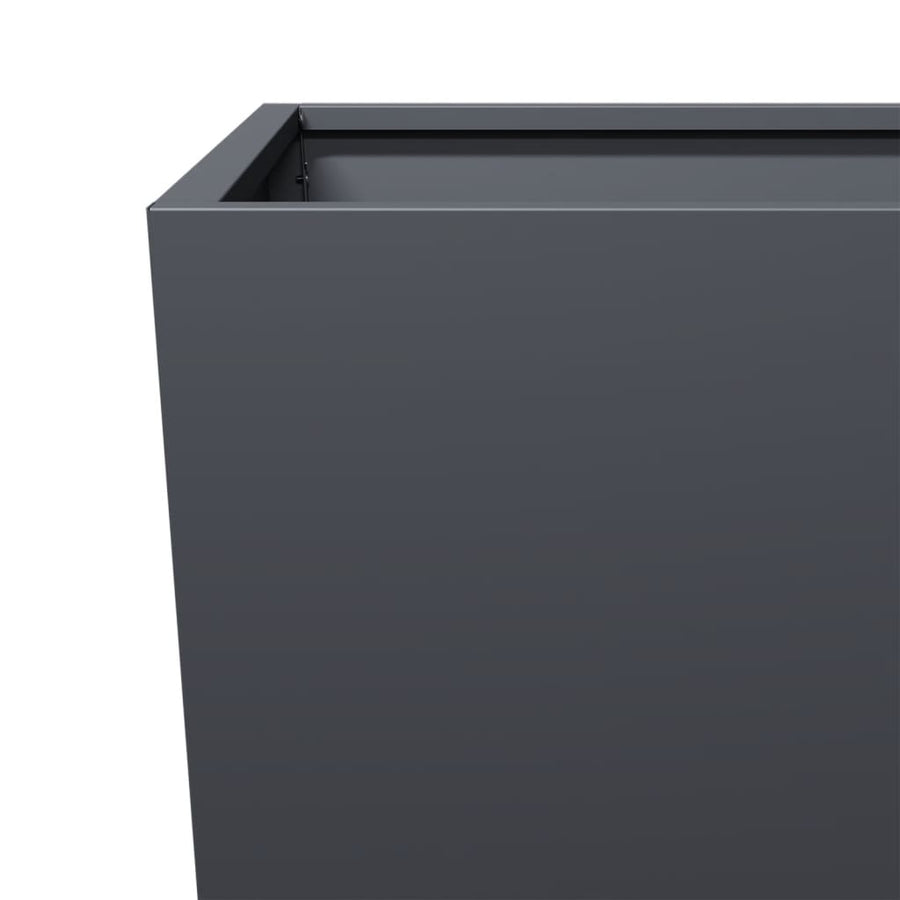 Garden Planters 2 pcs Anthracite 35x35x75 cm Steel