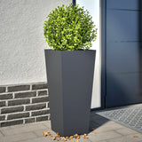 Garden Planters 2 pcs Anthracite 35x35x75 cm Steel