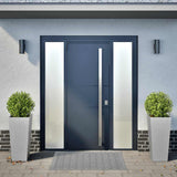 Garden Planters 2 pcs 35x35x75 cm Galvanised Steel - Side View