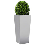 Garden Planters 2 pcs 35x35x75 cm Galvanised Steel - Top-Down View