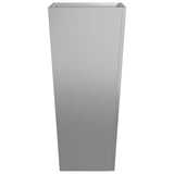 Garden Planters 2 pcs 35x35x75 cm Galvanised Steel - Rear View