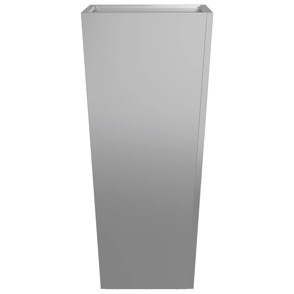 Garden Planters 2 pcs 35x35x75 cm Galvanised Steel