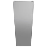 Garden Planters 2 pcs 35x35x75 cm Galvanised Steel - Close-Up Angle