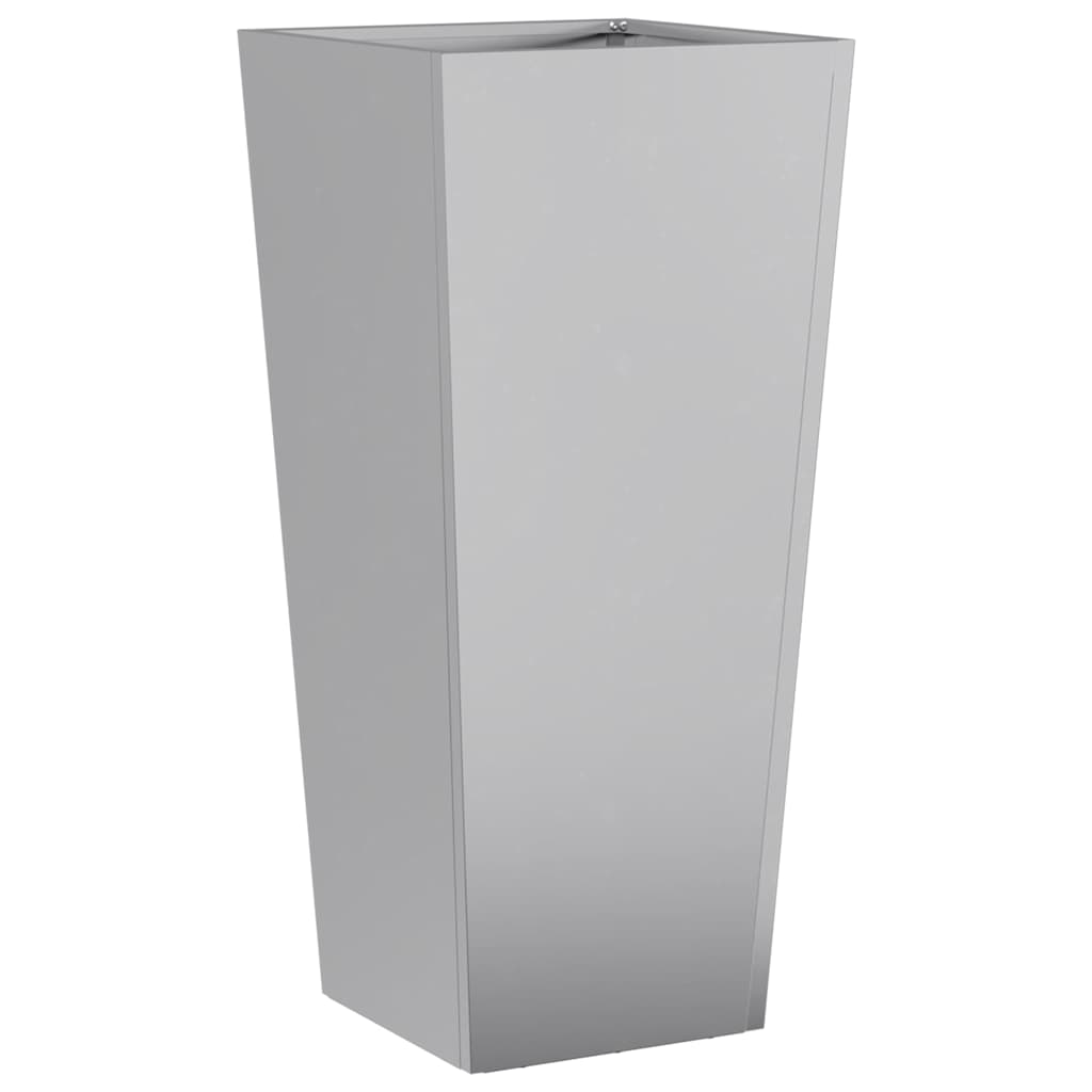 Garden Planters 2 pcs 35x35x75 cm Galvanised Steel