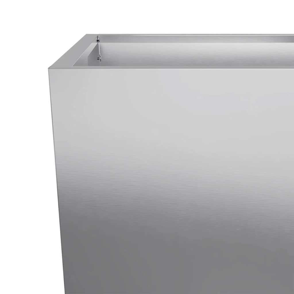Garden Planters 2 pcs 35x35x75 cm Galvanised Steel