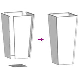 Garden Planters 2 pcs 35x35x75 cm Galvanised Steel