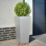 Garden Planters 2 pcs 35x35x75 cm Galvanised Steel