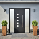 Garden Planters 2 pcs 35x35x75 cm Weathering Steel - Side View