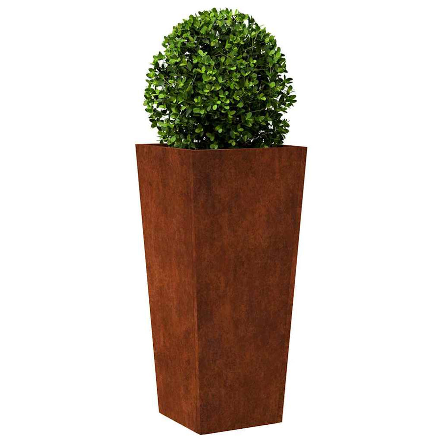 Garden Planters 2 pcs 35x35x75 cm Weathering Steel
