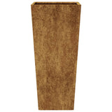 Garden Planters 2 pcs 35x35x75 cm Weathering Steel - Close-Up Angle