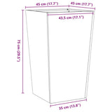 Garden Planter Black 45x45x75 cm Steel - Extra Image