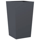 Garden Planter Anthracite 45x45x75 cm Steel - Front View