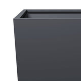 Garden Planter Anthracite 45x45x75 cm Steel - Close-Up Angle