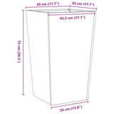 Garden Planter Anthracite 45x45x75 cm Steel