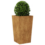 Garden Planter 45x45x75 cm Weathering Steel - Side View