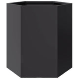 Garden Planters 2 pcs Black Hexagon 46x40x45 cm Steel - Extra Image