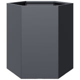 Garden Planters 2 pcs Anthracite Hexagon 46x40x45 cm Steel