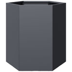 Garden Planters 2 pcs Anthracite Hexagon 46x40x45 cm Steel