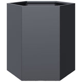 Garden Planters 2 pcs Anthracite Hexagon 46x40x45 cm Steel - Extra Image