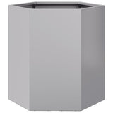 Garden Planters 2 pcs Hexagon 46x40x45 cm Galvanized Steel - Rear View