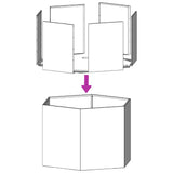 Garden Planters 2 pcs Hexagon 46x40x45 cm Galvanized Steel