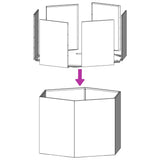 Garden Planter Black Hexagon 69x60x45 cm Steel - Low Angle