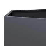 Garden Planter Anthracite Hexagon 69x60x45 cm Steel - Close-Up Angle