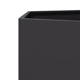 Garden Planter Black Hexagon 104x90x45 cm Steel - Low Angle
