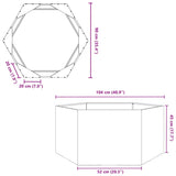 Garden Planter Black Hexagon 104x90x45 cm Steel - Extra Image