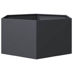 Garden Planter Anthracite Hexagon 104x90x45 cm Steel