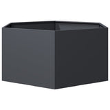 Garden Planter Anthracite Hexagon 104x90x45 cm Steel - 45-Degree Angle