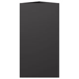 Garden Planter Black Triangular 40x34.5x70 cm Steel - 45-Degree Angle