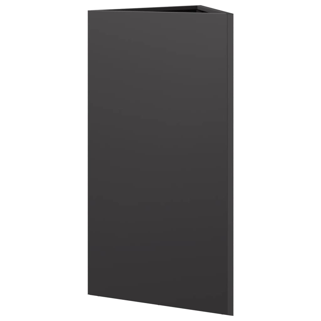 Garden Planter Black Triangular 40x34.5x70 cm Steel