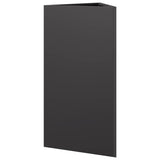Garden Planter Black Triangular 40x34.5x70 cm Steel - Rear View