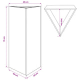 Garden Planter Black Triangular 40x34.5x70 cm Steel