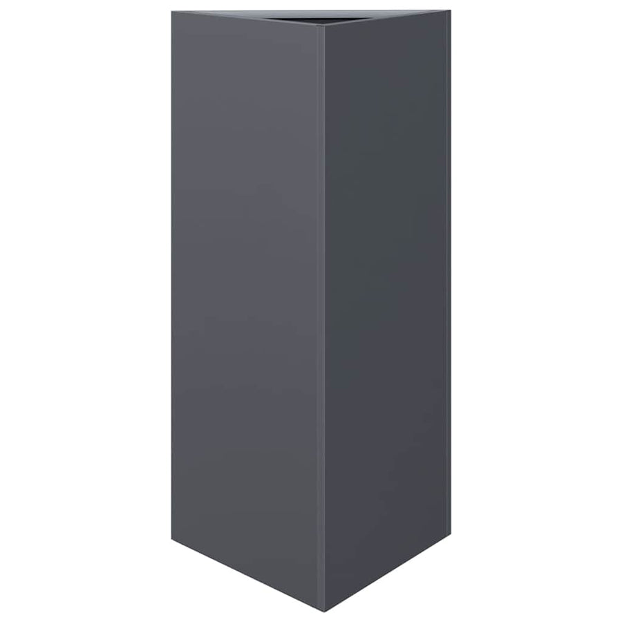Garden Planter Anthracite Triangular 40x34.5x70 cm Steel