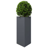 Garden Planter Anthracite Triangular 40x34.5x70 cm Steel - Side View