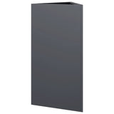 Garden Planter Anthracite Triangular 40x34.5x70 cm Steel - Rear View