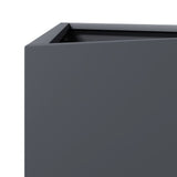 Garden Planter Anthracite Triangular 40x34.5x70 cm Steel - Close-Up Angle