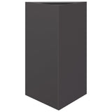 Garden Planter Black Triangular 50x43x75 cm Steel - Front View