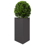 Garden Planter Black Triangular 50x43x75 cm Steel - Side View