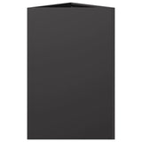 Garden Planter Black Triangular 50x43x75 cm Steel
