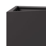 Garden Planter Black Triangular 50x43x75 cm Steel - Close-Up Angle