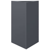 Garden Planter Anthracite Triangular 50x43x75 cm Steel - Front View