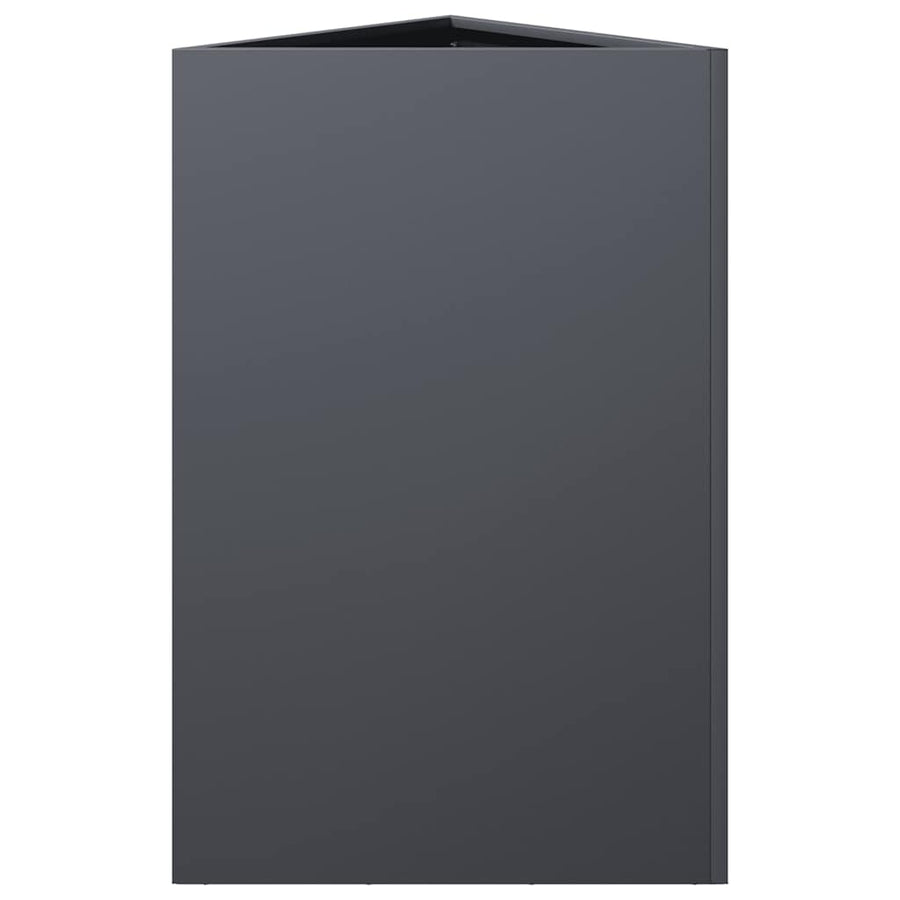 Garden Planter Anthracite Triangular 50x43x75 cm Steel