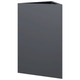 Garden Planter Anthracite Triangular 50x43x75 cm Steel - Rear View