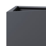 Garden Planter Anthracite Triangular 50x43x75 cm Steel - Close-Up Angle