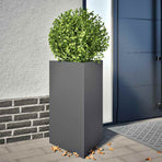 Garden Planter Anthracite Triangular 50x43x75 cm Steel