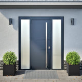 Garden Planters 2 pcs Black 40x40x40 cm Steel - Side View